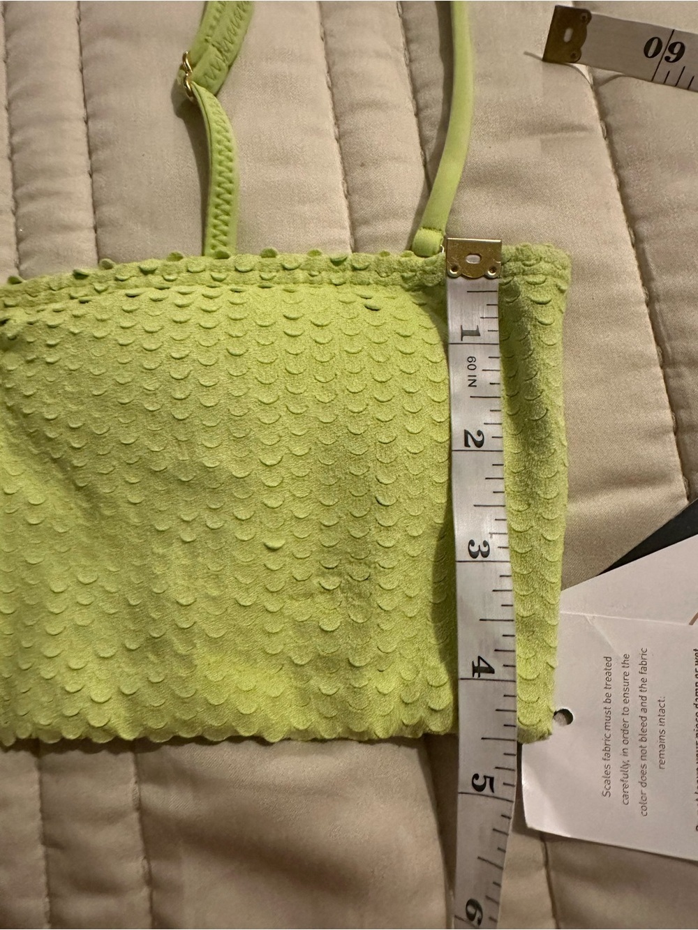 ViX Paula Hermanny
Scales Sandy Bandeau Bikini Top in Lime NWT - Picture 7 of 13